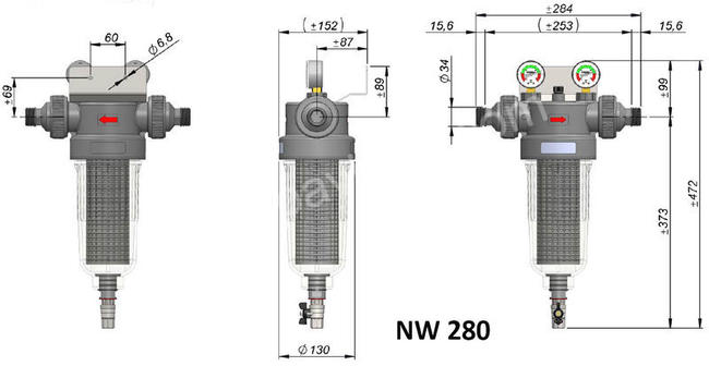Центробежен механичен филтър NW280