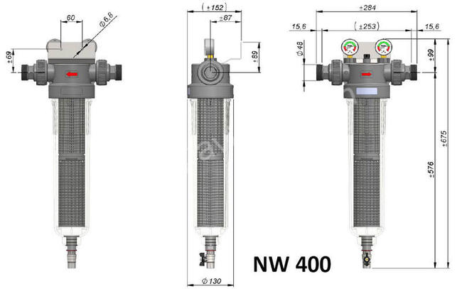 Центробежен механичен филтър NW400
